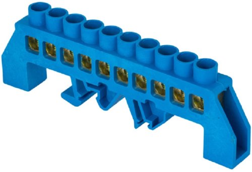 Шина изолированная тип "Стойка" EKF PROxima N "ноль" ШНИ-6х9-10-КС-С 10 групп синий фото Шина изолированная тип "Стойка" EKF PROxima N "ноль" ШНИ-6х9-10-КС-С 10 групп синий картинка